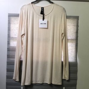 Agnes & Dora L/s Fitted Tea cream sz XL NWT